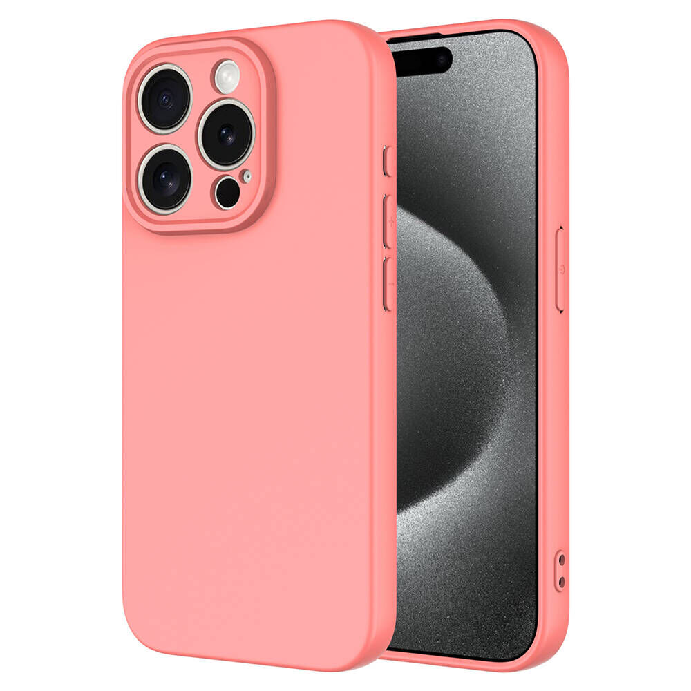 iPhone 15 Pro Max Kılıf Kamera Korumali Mara Lansman Kapak Pembe