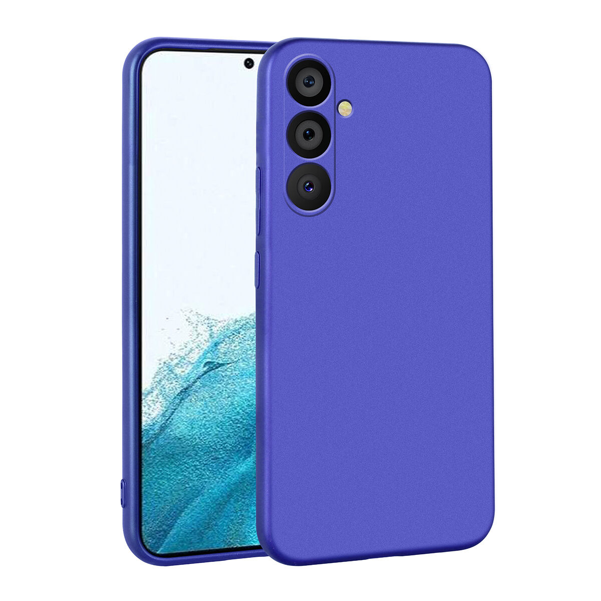 Samsung Galaxy A54 Premier Silikon Kapak Kılıf Saks Mavi