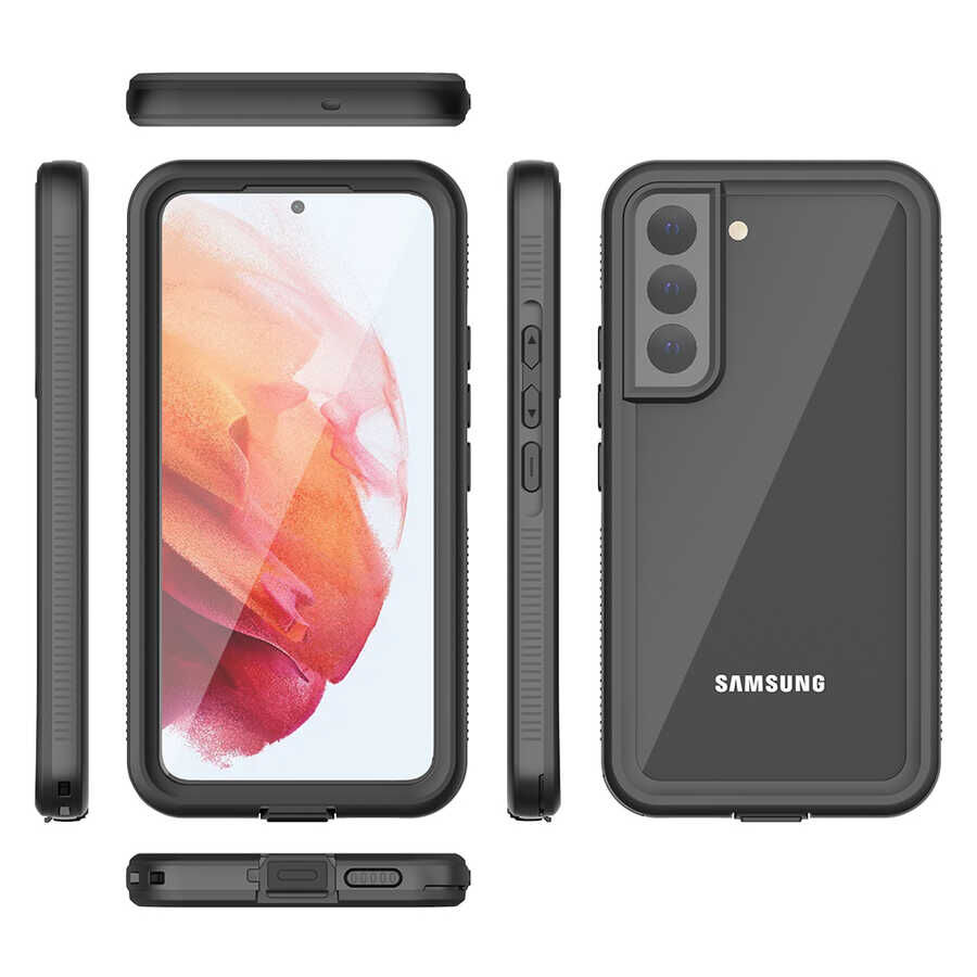 Samsung Galaxy S22 Plus Kılıf 1-1 Su Geçirmez Kılıf Siyah