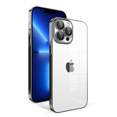 iPhone 12 Pro Kılıf Kamera Korumalı Renkli Çerçeveli Garaj Kapak