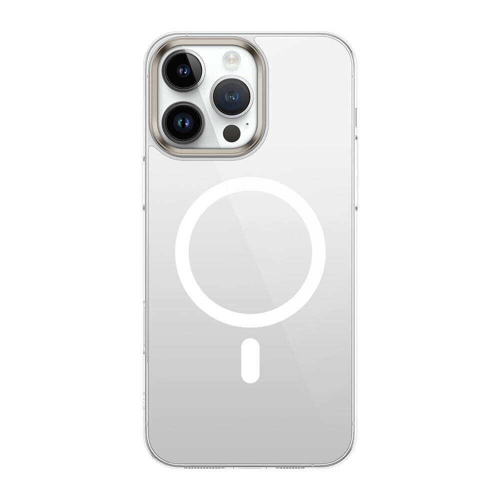 iPhone 16 Pro Max Kılıf Magsafe Şarj Özellikli Şeffaf Cam Arka Yüzey G-Glass Kapak Şeffaf