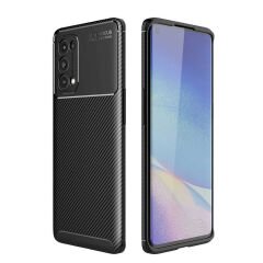Oppo Reno 5 Pro 5G Kılıf Negro Silikon Kapak Kılıf Siyah