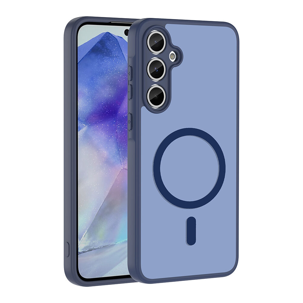 Samsung Galaxy A55 Uyumlu Kılıf Mat Magsafe Şarj Özellikli Hassas Butonlu Renkli Yumuşak Kenarlı Premium Kapak