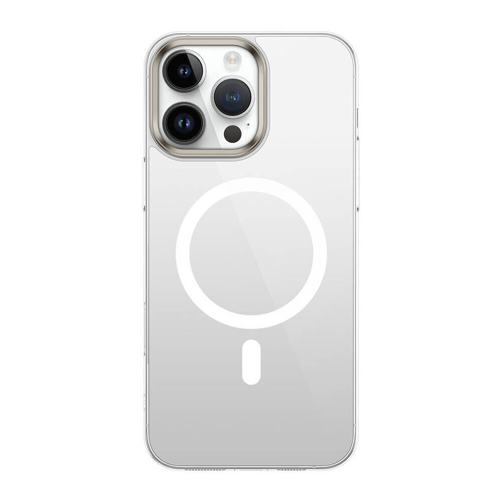 iPhone 16 Pro Kılıf Magsafe Şarj Özellikli Şeffaf Cam Arka Yüzey G-Glass Kapak Şeffaf