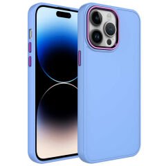 iPhone 13 Pro Kılıf Metal Çerçeve ve Buton Tasarımlı Silikon Luna Kapak