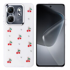 İnfinix Smart 9 Kılıf Airbag Tasarımlı Simli Şeffaf Kutup Kapak Yıldız