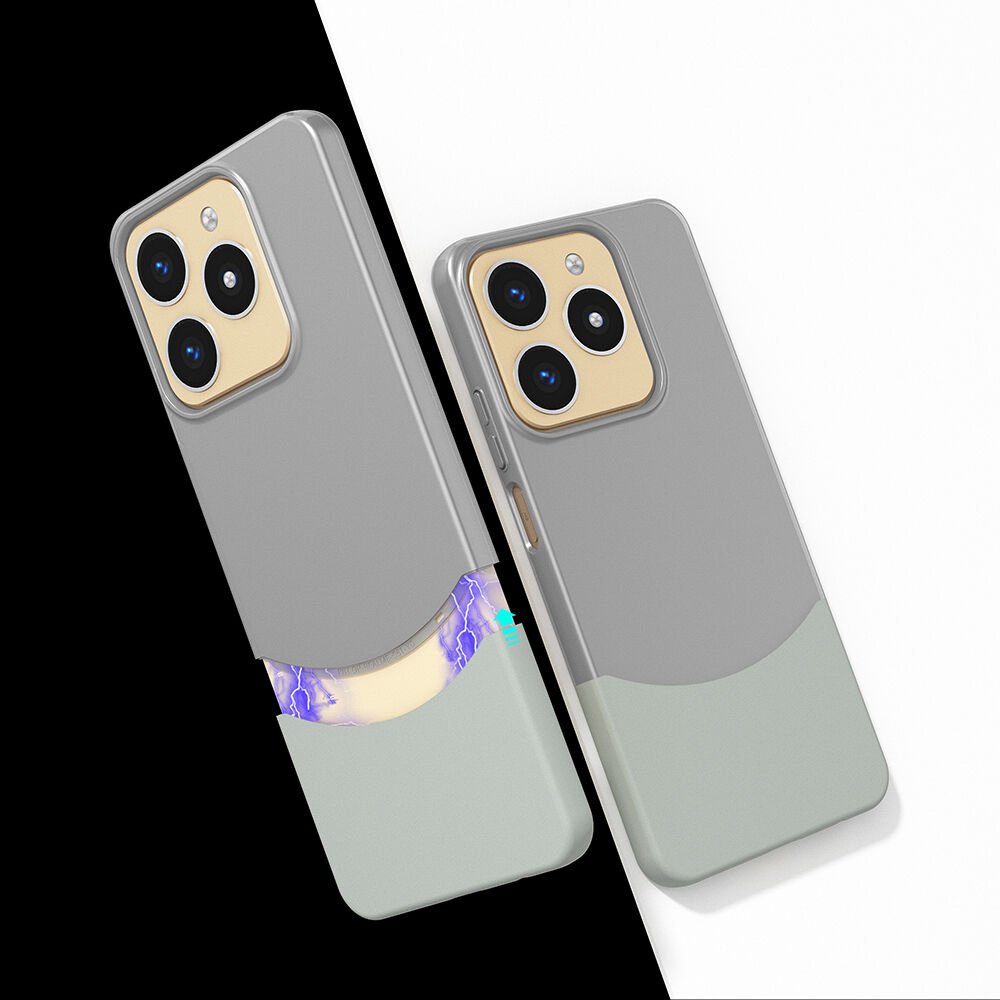 Realme Note 60 Kılıf Mıknatıslı Duble Kapak Gri