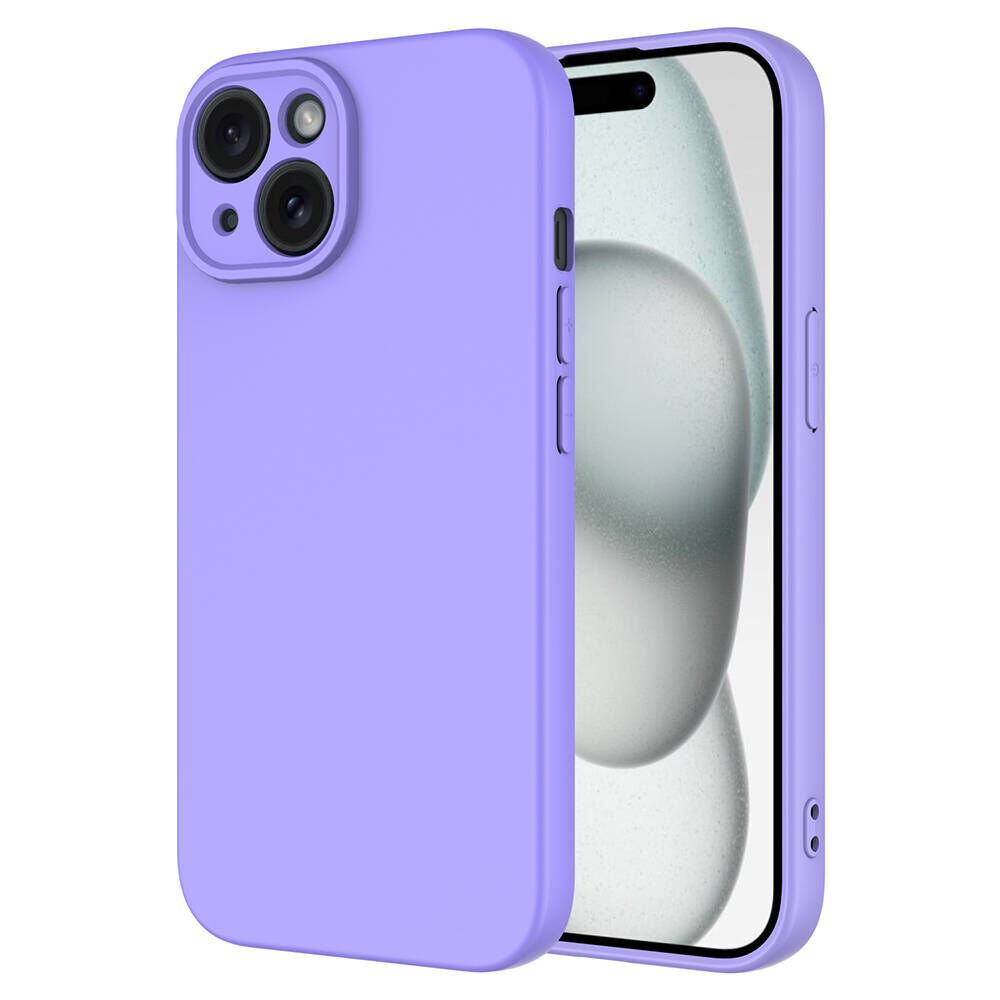iPhone 15 Plus Kılıf Kamera Korumali Mara Lansman Kapak Lila