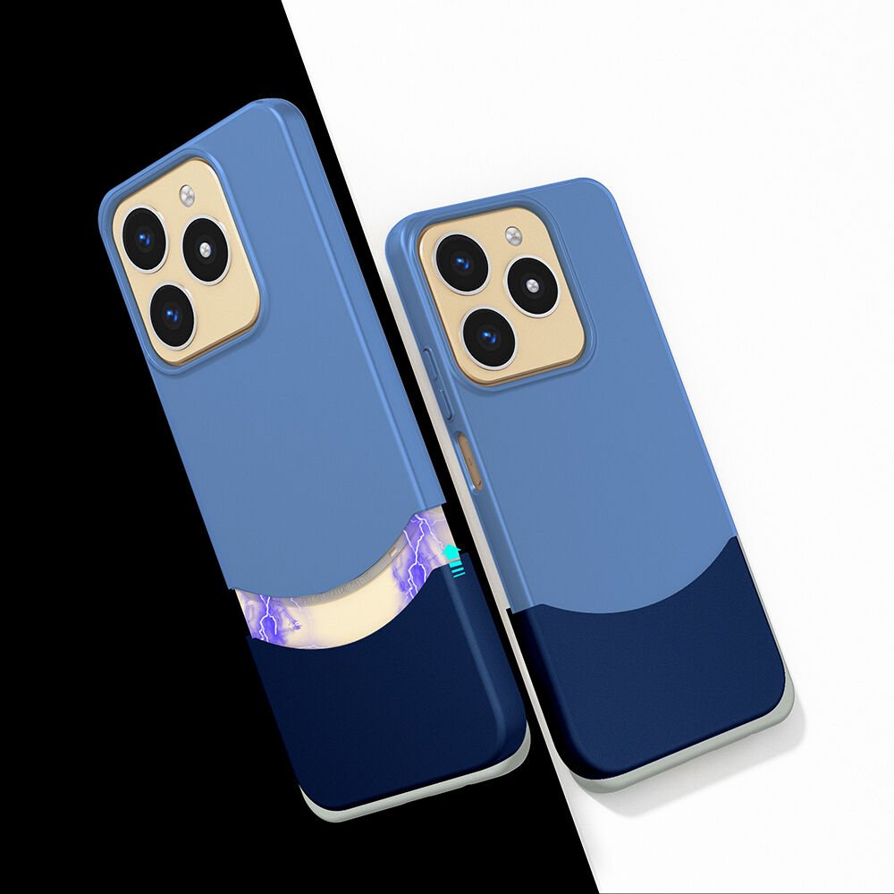 Realme Note 60 Kılıf Mıknatıslı Duble Kapak Lacivert