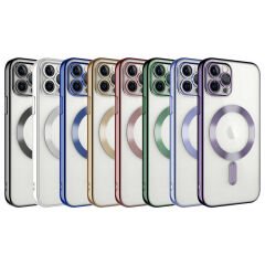 iPhone 12 Pro Kılıf Kamera Korumalı Kablosuz Wireless Şarj Özellikli Demre Kapak