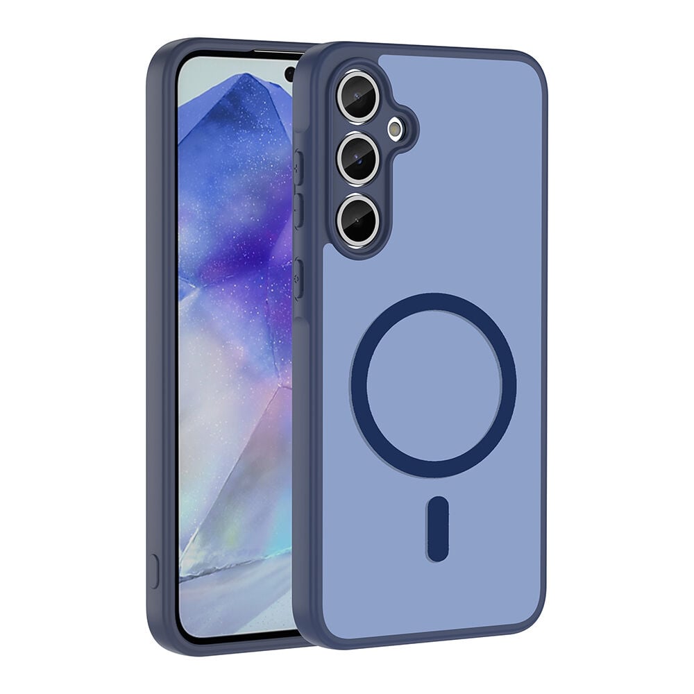 Samsung Galaxy A35 Uyumlu Kılıf Mat Magsafe Şarj Özellikli Hassas Butonlu Renkli Yumuşak Kenarlı Premium Kapak