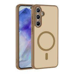 Samsung Galaxy A35 Uyumlu Kılıf Mat Magsafe Şarj Özellikli Hassas Butonlu Renkli Yumuşak Kenarlı Premium Kapak