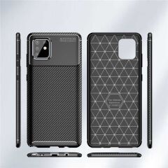 Samsung Galaxy A81 (Note 10 Lite) Kılıf Negro Silikon Kapak Kahverengi