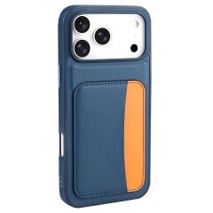 iPhone 17 Pro Uyumlu Kartlıklı Süni Deri X-Kart Cüzdan Silikon Kapak