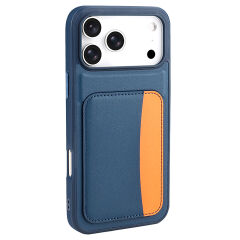 iPhone 17 Pro Uyumlu Kartlıklı Süni Deri X-Kart Cüzdan Silikon Kapak