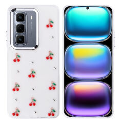 İnfinix Hot 50 Pro Plus 4G Kılıf Airbag Tasarımlı Simli Şeffaf Kutup Kapak Yıldız