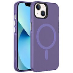 iPhone 15 Kılıf Magsafe Şarj Özellikli Buzlu Transparan C-Pro Sert Kapak