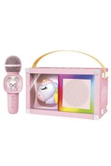 07 RGB Unikorn Figürlü Mikrofonlu Karaoke Bluetooth Hoparlör