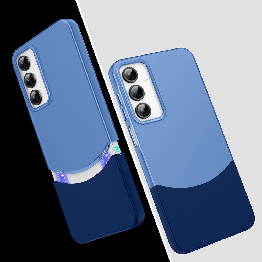 Samsung Galaxy A25 Kılıf Mıknatıslı Duble Kapak Lacivert