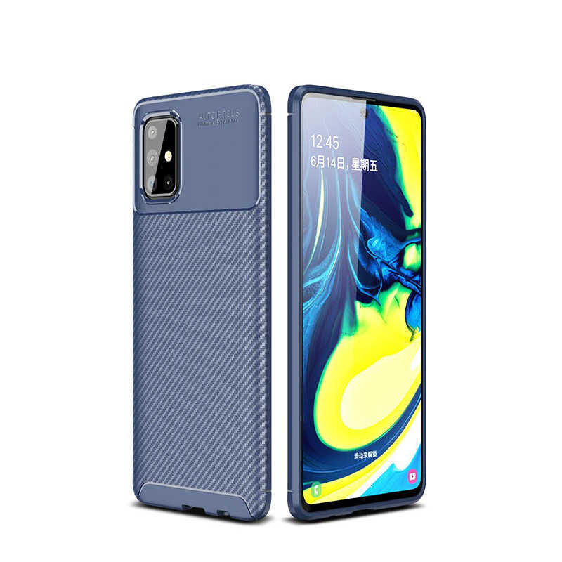 Samsung Galaxy A51 Kılıf Negro Silikon Kapak Lacivert