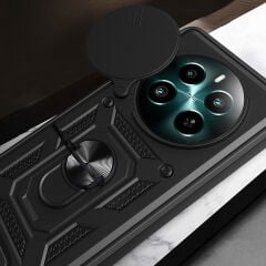 Realme 12 Plus Kılıf Magnetik Standlı Kamera Korumalı Sürgülü Vega Kapak