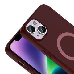 iPhone 14 Kılıf M-Safe Şarj Özellikli Kamera Korumali Premium Soft Aris Silikon Kapak