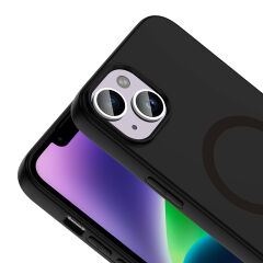 iPhone 14 Kılıf M-Safe Şarj Özellikli Kamera Korumali Premium Soft Aris Silikon Kapak