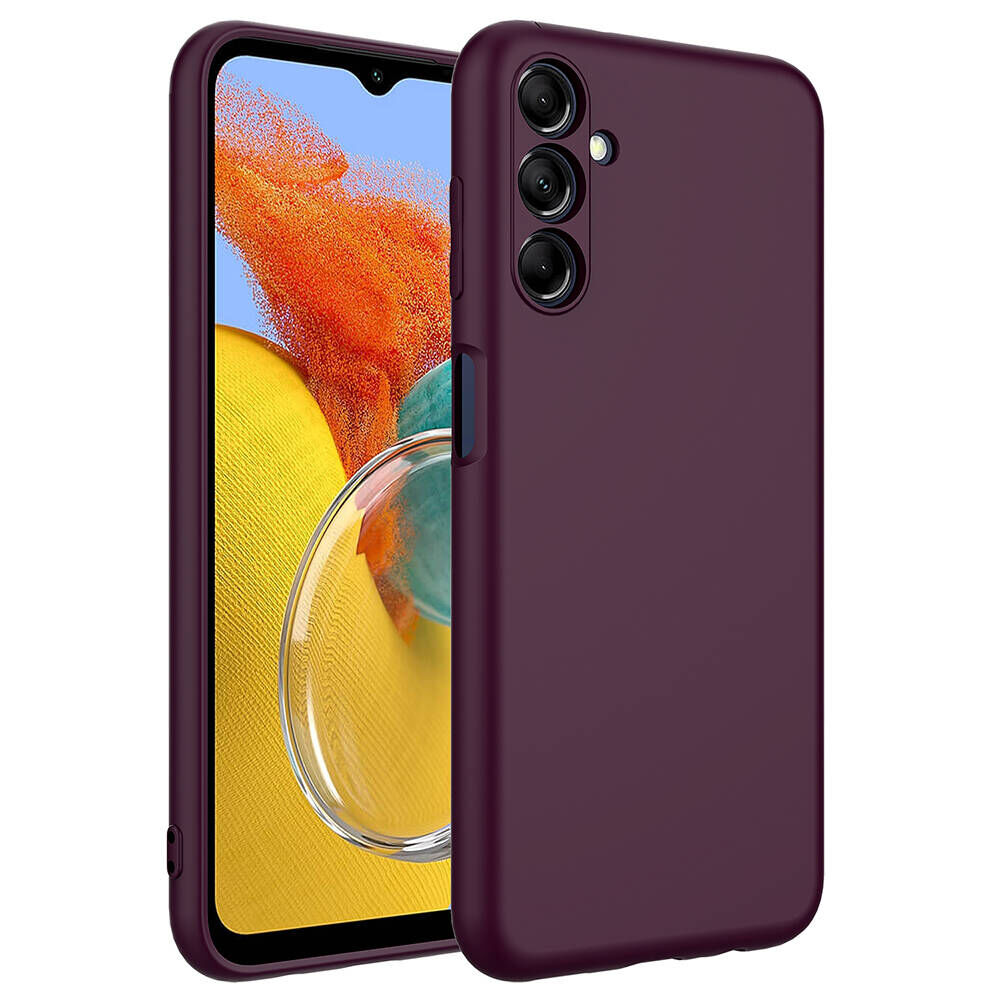 Samsung Galaxy A35 Kılıf Kamera Korumali Mara Lansman Kapak Koyu Mor