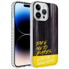 iPhone 13 Pro Kılıf Airbag Kenarlı Renkli Desenli Silikon Elegans Kapak