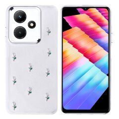 İnfinix Hot 30i Kılıf Airbag Tasarımlı Simli Şeffaf Kutup Kapak