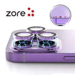 Apple iPhone 14 Plus Zore CL-12 Premium Safir Kamera Lens Koruyucu Gold