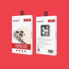 Apple iPhone 14 Plus Zore CL-12 Premium Safir Kamera Lens Koruyucu Gold