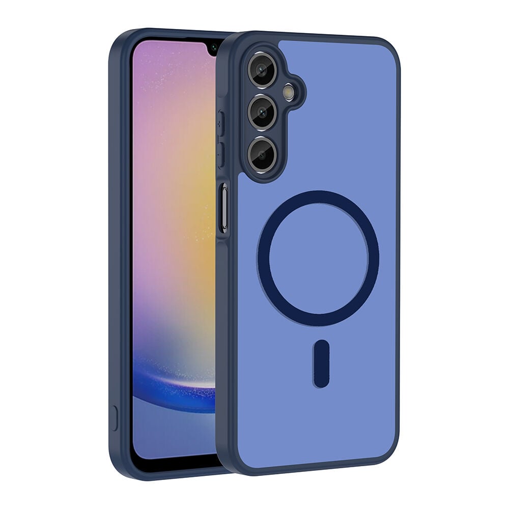 Samsung Galaxy A24 Uyumlu Kılıf Mat Magsafe Şarj Özellikli Hassas Butonlu Renkli Yumuşak Kenarlı Premium Kapak