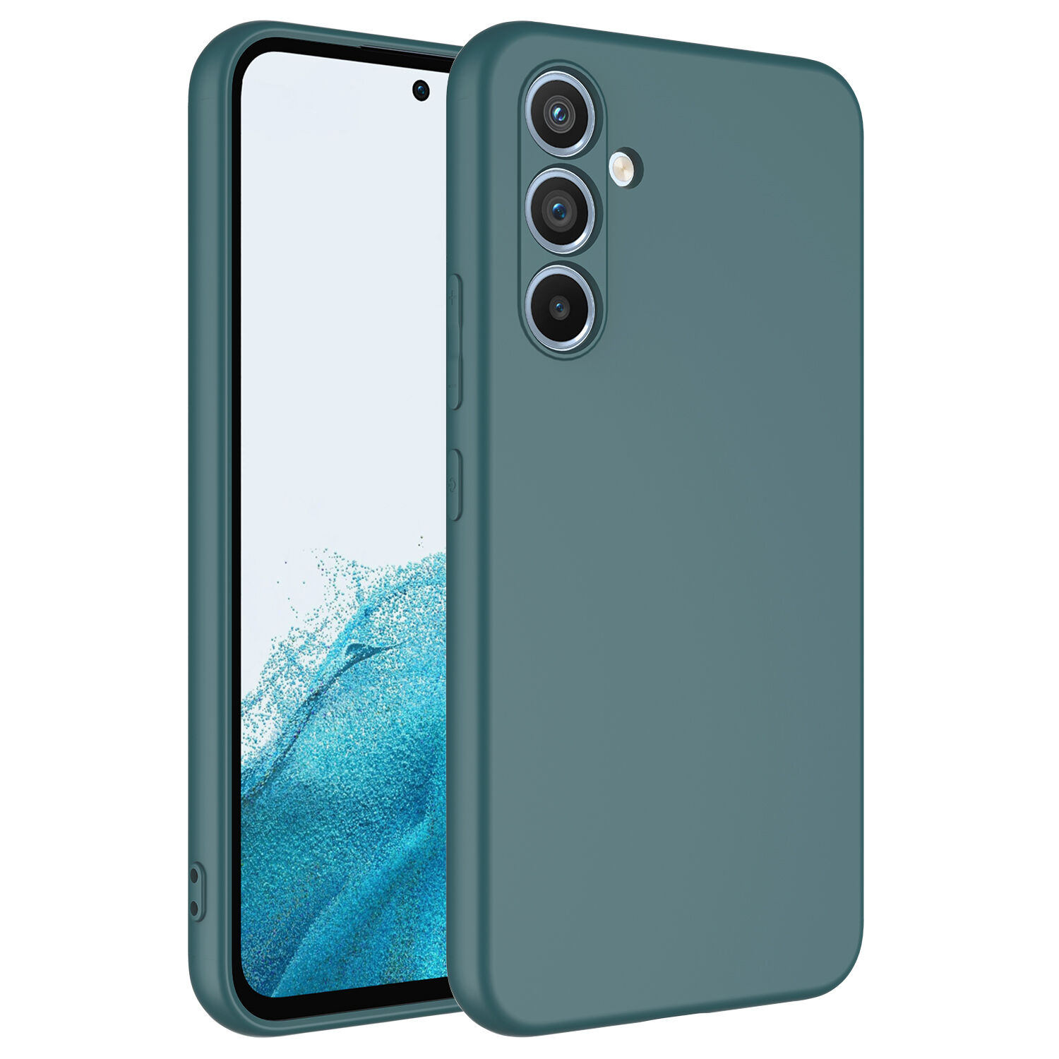 Samsung Galaxy A54 Mara Lansman Kapak Kılıf Koyu Yeşil