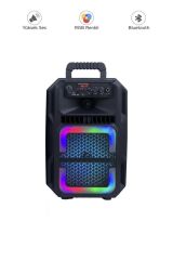 D25 RGB Işıklı Mikrofonlu Kumandalı USB/TF/FM/MIC/BT Bluetooth Hoparlör Siyah