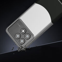 Poco X6 Pro Kılıf Mıknatıslı Duble Kapak Gri