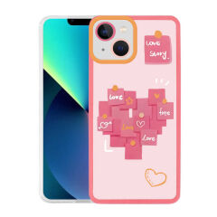 iPhone 13 Kılıf M-Fit Desenli Kapak Love Story No2