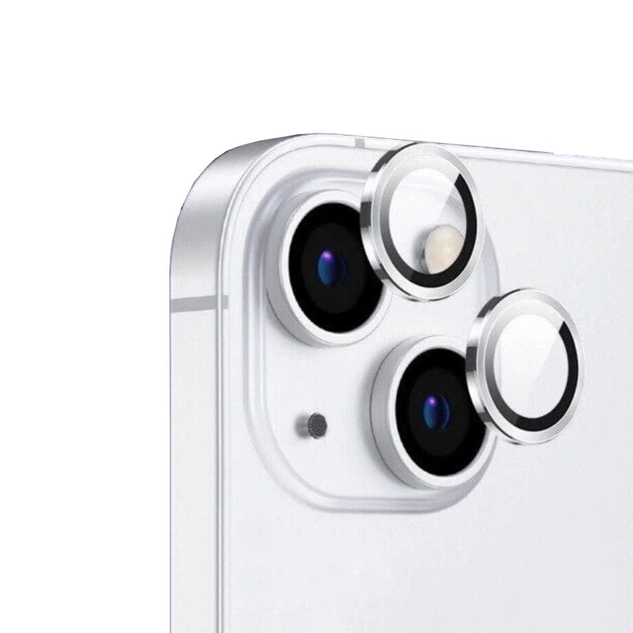 Apple iPhone 14 Plus Zore CL-12 Premium Safir Kamera Lens Koruyucu Gümüş