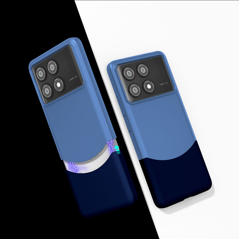 Poco X6 Pro Kılıf Mıknatıslı Duble Kapak Lacivert