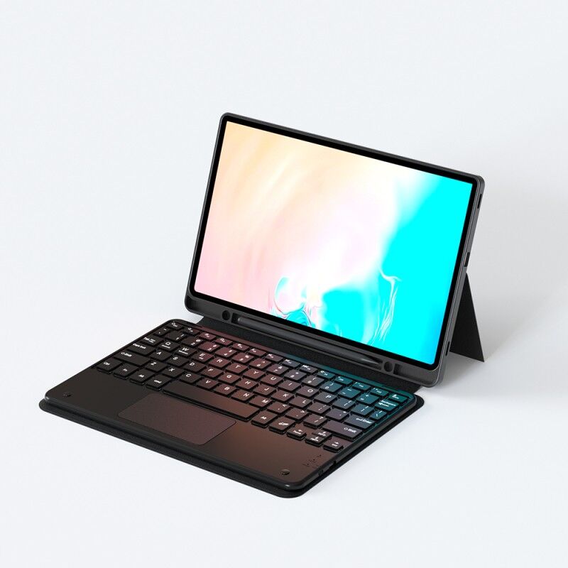 Samsung Galaxy Tab S10 Border Keyboard Bluetooh Bağlantılı Standlı Klavyeli Tablet Kılıfı