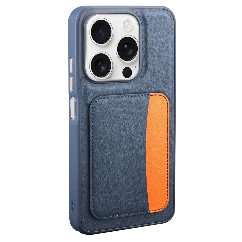 Xiaomi Redmi 15C Uyumlu Kartlıklı Süni Deri X-Kart Cüzdan Silikon Kapak Lacivert