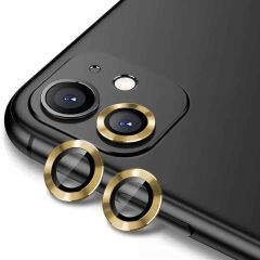 Apple iPhone 14 Plus Zore CL-12 Premium Safir Kamera Lens Koruyucu Gold