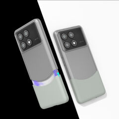 Poco X6 Pro Kılıf Mıknatıslı Duble Kapak Gri