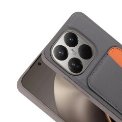 Xiaomi 15T Uyumlu Kartlıklı Süni Deri X-Kart Cüzdan Silikon Kapak