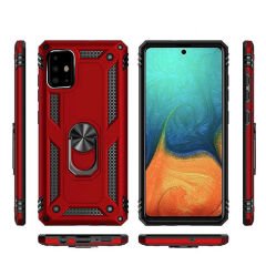 Samsung Galaxy A71 Kılıf Vega Tank Sert Yüzüklü Standlı Zırh Koruma Kapak
