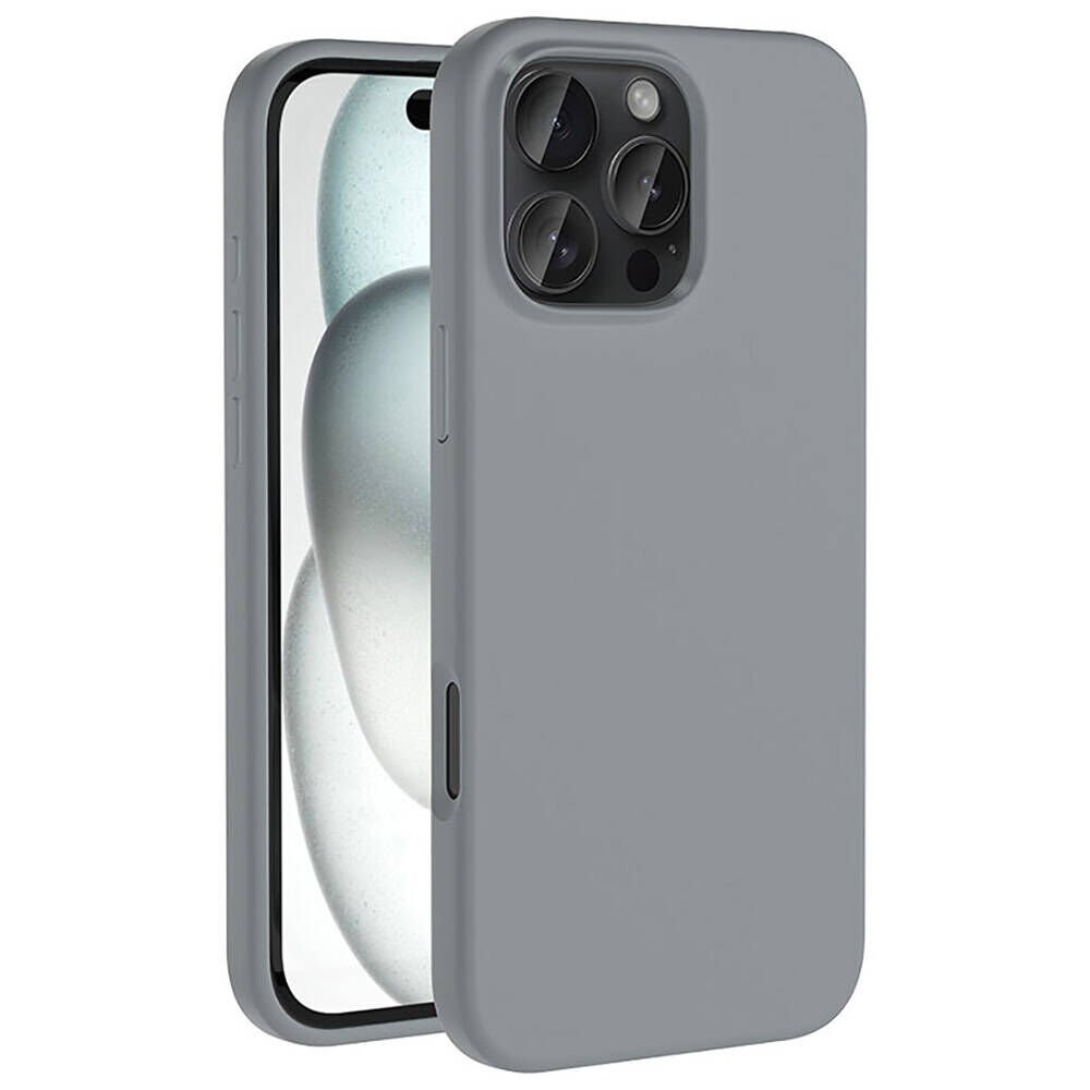 iPhone 16 Pro Kılıf Magsafe Şarj Özellikli Sıvı Teknolojili Silinebilir Sert Kivi Kapak Natürel Titanyum