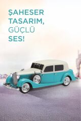 D55 Retro Araba Tasarımlı Bluetooth Hoparlör 2x5W FM + USB + TF Kart Mavi