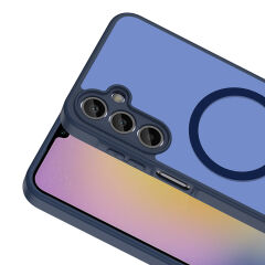 Samsung Galaxy A15 Uyumlu Kılıf Mat Magsafe Şarj Özellikli Hassas Butonlu Renkli Yumuşak Kenarlı Premium Kapak