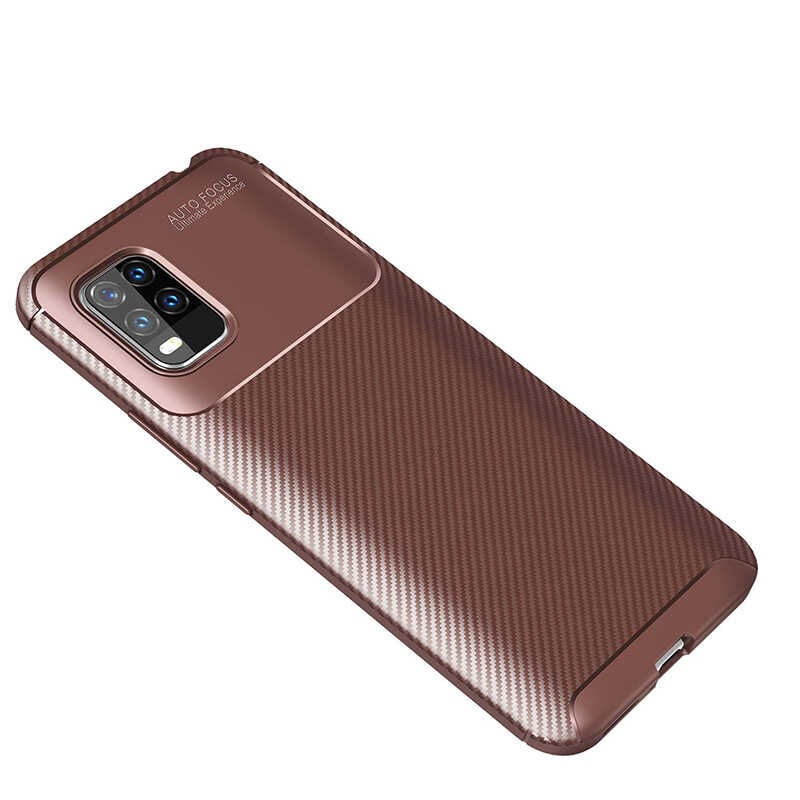 Xiaomi Mi 10 Lite Kılıf Negro Silikon Kapak kılıf Kahverengi