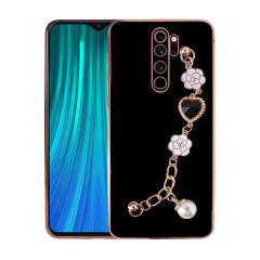 Xiaomi Redmi Note 8 Pro Kılıf El Tutamaçlı Kamera Korumalı Taka Silikon Kapak Pembe